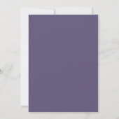 Lavendel bemalte Blätter Hochzeit Einladung (Rückseite)