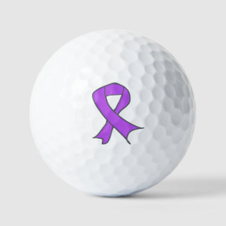 Lavendel Bewusstseins Schleife als Symbol Golfball