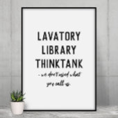 Lavendel, Bibliothek, Think Tank Funny Bad Poster