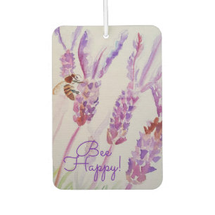 Lavendel-Biene-Glück-Kraut-Aquarell-Blume Autolufterfrischer
