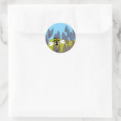 Lavendel-Biene-Rundum-Aufkleber Runder Aufkleber (Tasche)