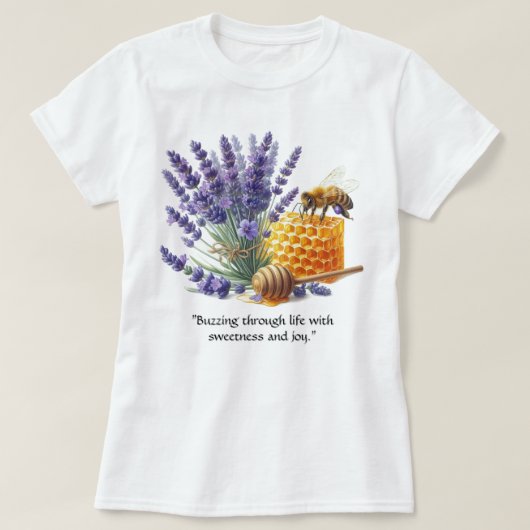 Lavendel/Bienensüßer T - Shirt (Design vorne)