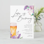 Lavendel Bierbrauerei Einladung (Stehend Vorderseite)