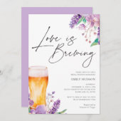 Lavendel Bierbrauerei Einladung (Vorne/Hinten)