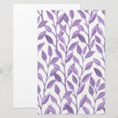 Lavendel-Blätter Briefpapier (Vorne/Hinten)