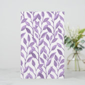 Lavendel-Blätter Briefpapier (Stehend Vorderseite)