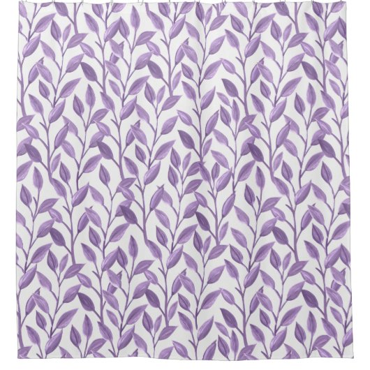 Lavendel-Blätter Duschvorhang (Vorderseite)