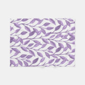 Lavendel-Blätter Fleecedecke (Vorderseite (Horizontal))