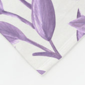 Lavendel-Blätter Fleecedecke (Ecke)