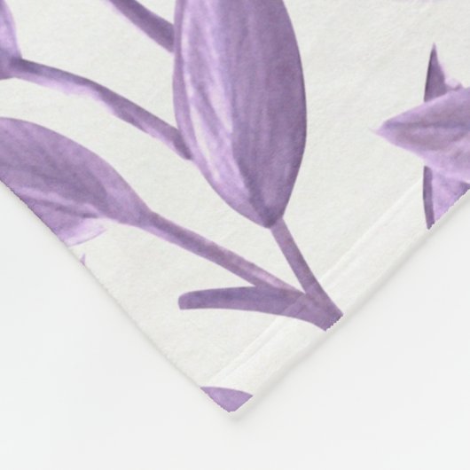 Lavendel-Blätter Fleecedecke (Ecke)