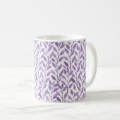 Lavendel-Blätter Kaffeetasse (VorderseiteRechts)
