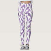 Lavendel-Blätter Leggings (Vorderseite)
