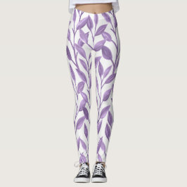 Lavendel-Blätter Leggings