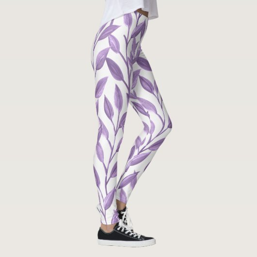 Lavendel-Blätter Leggings (Rechts)