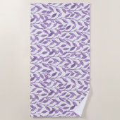 Lavendel-Blätter Strandtuch (Vorderseite)