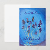 Lavendel Blau Anpassbar Save The Date (Vorne/Hinten)