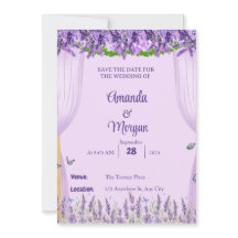 Lavendel Bliss Save the Date individuell anpassbar