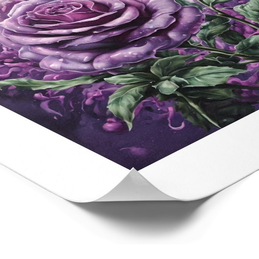 Lavendel Blood Moon Rose Poster (Ecke)