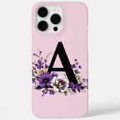 Lavendel Bloom: Mit Monogramm erste "A" Case-Mate iPhone Hülle (Rückseite)