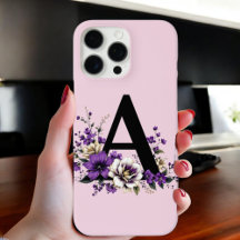Lavendel Bloom: Mit Monogramm erste "A"