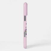 Lavendel Bloom: Mit Monogramm erste "A" iPhone Hülle (Rechte Seite)