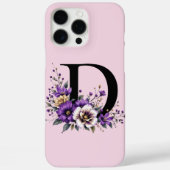 Lavendel Bloom: Mit Monogramm erste "D" Case-Mate iPhone Hülle (Rückseite)