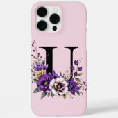 Lavendel Bloom: Mit Monogramm erste "U" Case-Mate iPhone Hülle (Rückseite)