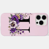 Lavendel Bloom: Mit Monogramm erste "U" Case-Mate iPhone Hülle (Rückseite (Horizontal))