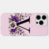 Lavendel Bloom: Mit Monogramm erste "V" Case-Mate iPhone Hülle (Rückseite (Horizontal))