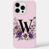 Lavendel Bloom: Mit Monogramm erste "W" Case-Mate iPhone Hülle (Rückseite)