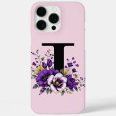 Lavendel Bloom: Mit Monogramm erster Buchstabe "I" Case-Mate iPhone Hülle (Rückseite)