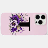 Lavendel Bloom: Mit Monogramm erster Buchstabe "I" Case-Mate iPhone Hülle (Rückseite (Horizontal))