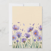 Lavendel Bloom Wildblumen Brautparty Einladung (Rückseite)