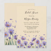 Lavendel Bloom Wildblumen Brautparty Einladung (Vorne/Hinten)