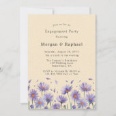 Lavendel Bloom Wildblumen Engagement Partei Einladung (Vorderseite)