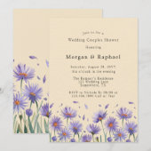 Lavendel Bloom Wildblumen Hochzeitsdusche Einladung (Vorne/Hinten)