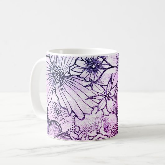 Lavendel Bloral Tasse (Vorderseite Links)