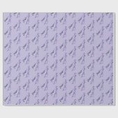 Lavendel Blue Jay Wrapping Paper Geschenkpapier (Flach)