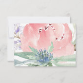 Lavendel Blue Pink Sage Green Floral UAWG RSVP Karte (Rückseite)