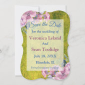 Lavendel Blues Watercolor Floral Save the Date Einladung (Rückseite)