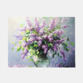 Lavendel blühender Fliederstrauß Fußmatte (Vorderseite)