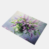 Lavendel blühender Fliederstrauß Fußmatte (Schrägansicht)