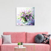 Lavendel blühender Fliederstrauß Leinwanddruck (Insitu (Wohnzimmer))
