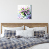 Lavendel blühender Fliederstrauß Leinwanddruck (Insitu (Schlafzimmer))