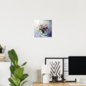 Lavendel blühender Fliederstrauß Poster (Heimbüro)