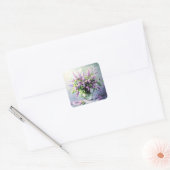 Lavendel blühender Fliederstrauß Quadratischer Aufkleber (Umschlag)