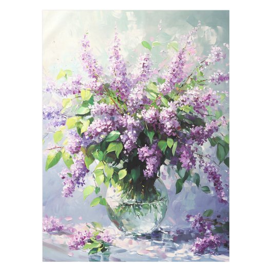 Lavendel blühender Fliederstrauß Tischdecke (Vorderseite)