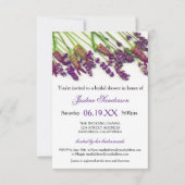 Lavendel Blume - 3x5 Bridal Dusche Einladung (Vorderseite)