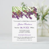 Lavendel Blume - 3x5 Bridal Dusche Einladung (Stehend Vorderseite)