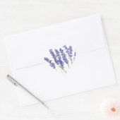 Lavendel Blume Aquarell lila Rustikale Herz-Aufkleber (Umschlag)
